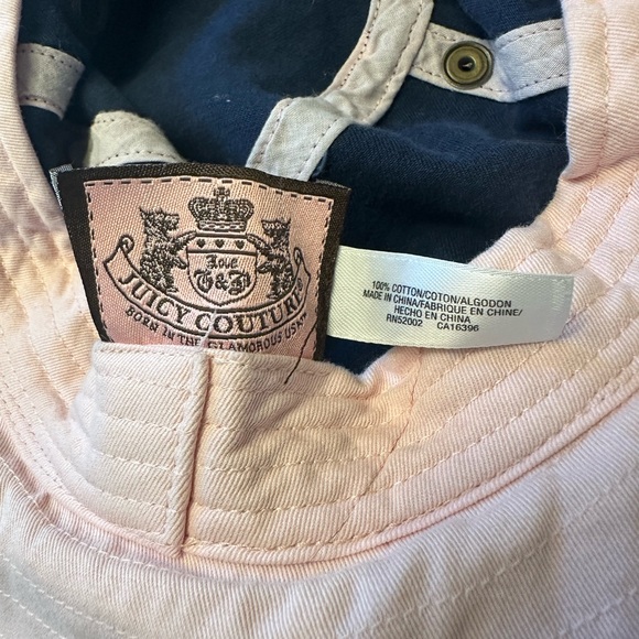 Vintage Y2K Juicy Couture Sun Hat Blue/Pink - Picture 6 of 7
